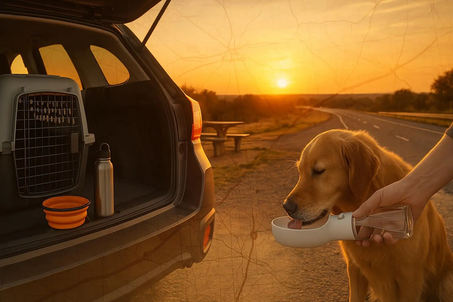 Travel Hydration Planner: Keeping Dogs Safe on Long Drives and Flights